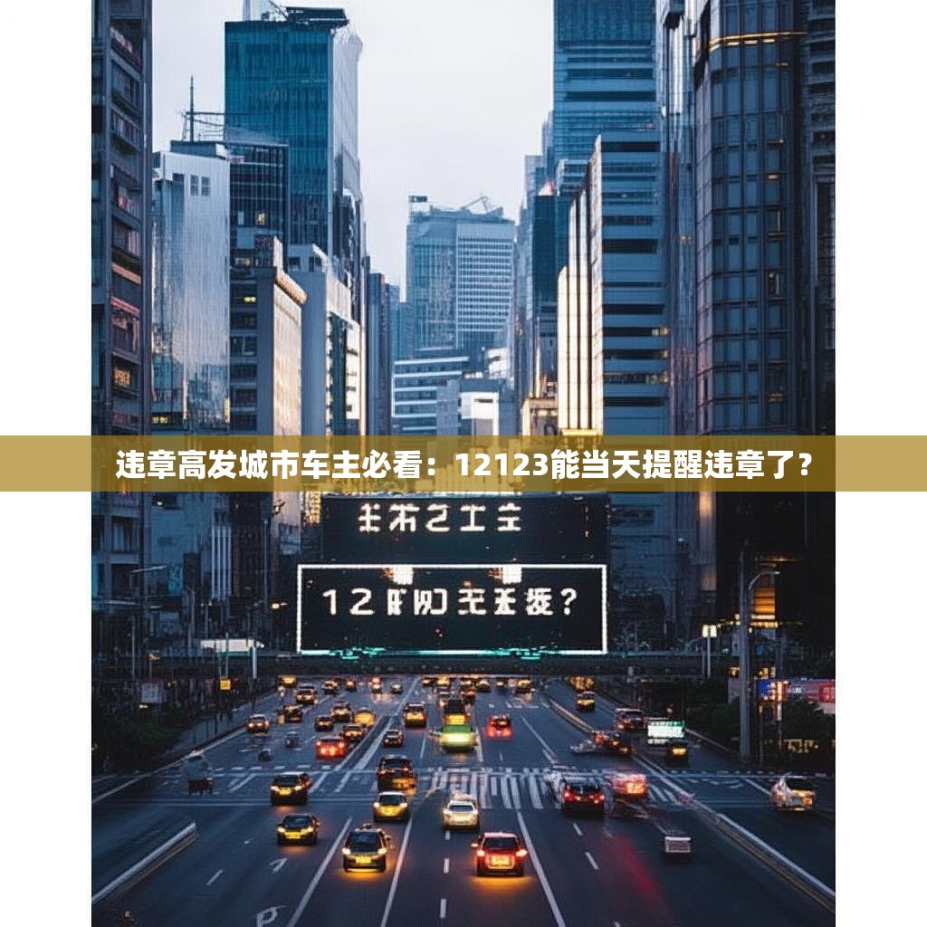 违章高发城市车主必看:12123能当天提醒违章了? 违章高发城市车主必看:12123能当天提醒违章了?